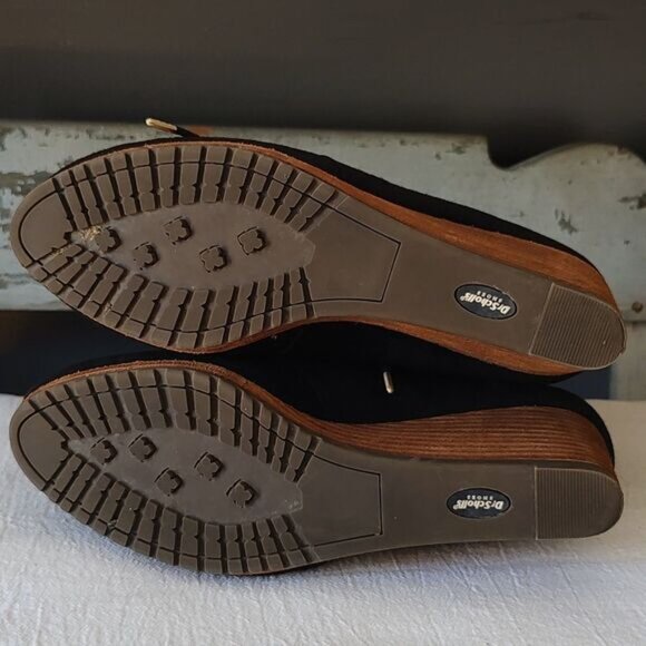 EUC! Dr. Scholls Conquer Women's Vegan Wedge Bootie Black Size 9 - Picture 6 of 10